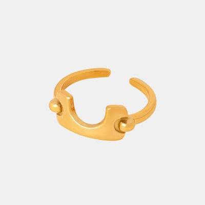 18K Gold-Plated Irregular Open Ring - Trendsi