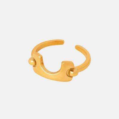 18K Gold-Plated Irregular Open Ring - Trendsi - Flyclothing LLC