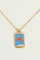 Tarot Card Pendant Copper Necklace - Trendsi - Flyclothing LLC