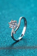On My Mind 925 Sterling Silver Moissanite Ring - Flyclothing LLC