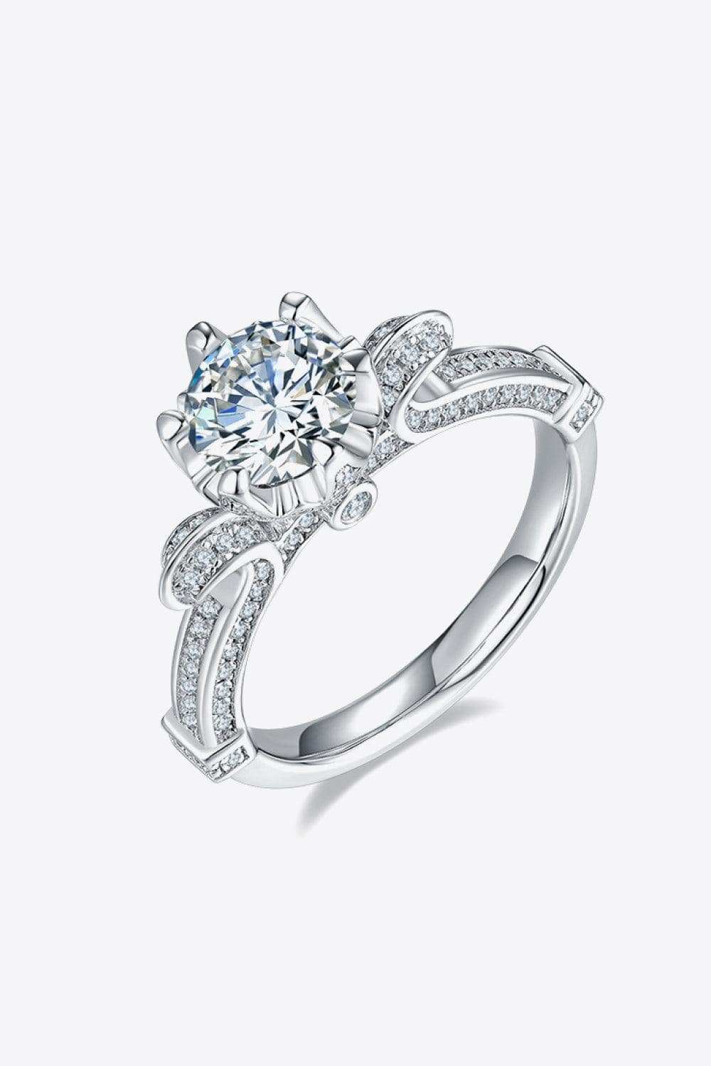 1 Carat Moissanite 925 Sterling Silver Ring - Trendsi - Flyclothing LLC