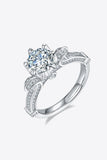 1 Carat Moissanite 925 Sterling Silver Ring - Trendsi
