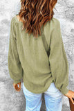 Square Neck Waffle-Knit Top - Trendsi - Flyclothing LLC