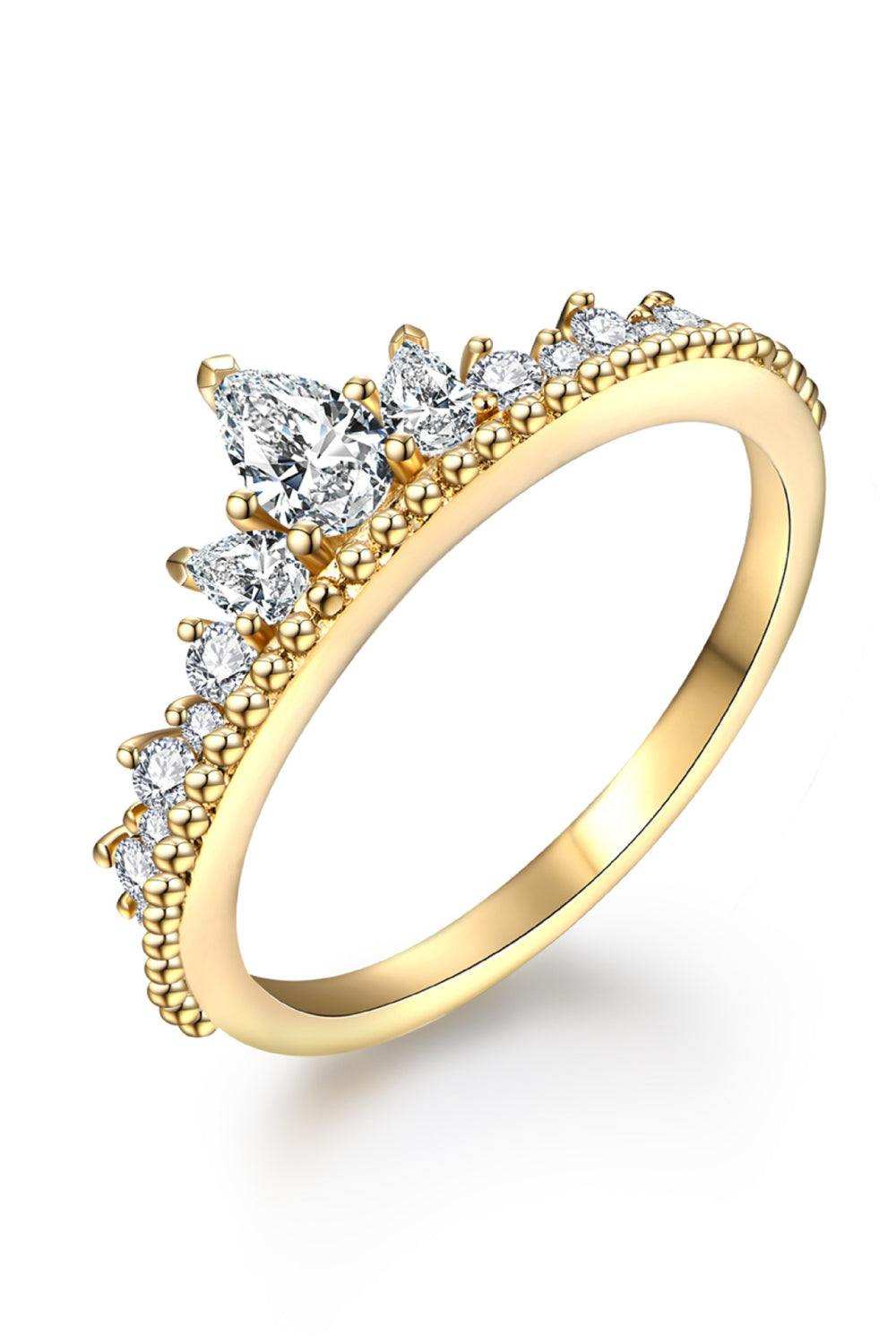 Crown Shape Moissanite Ring - Trendsi - Flyclothing LLC