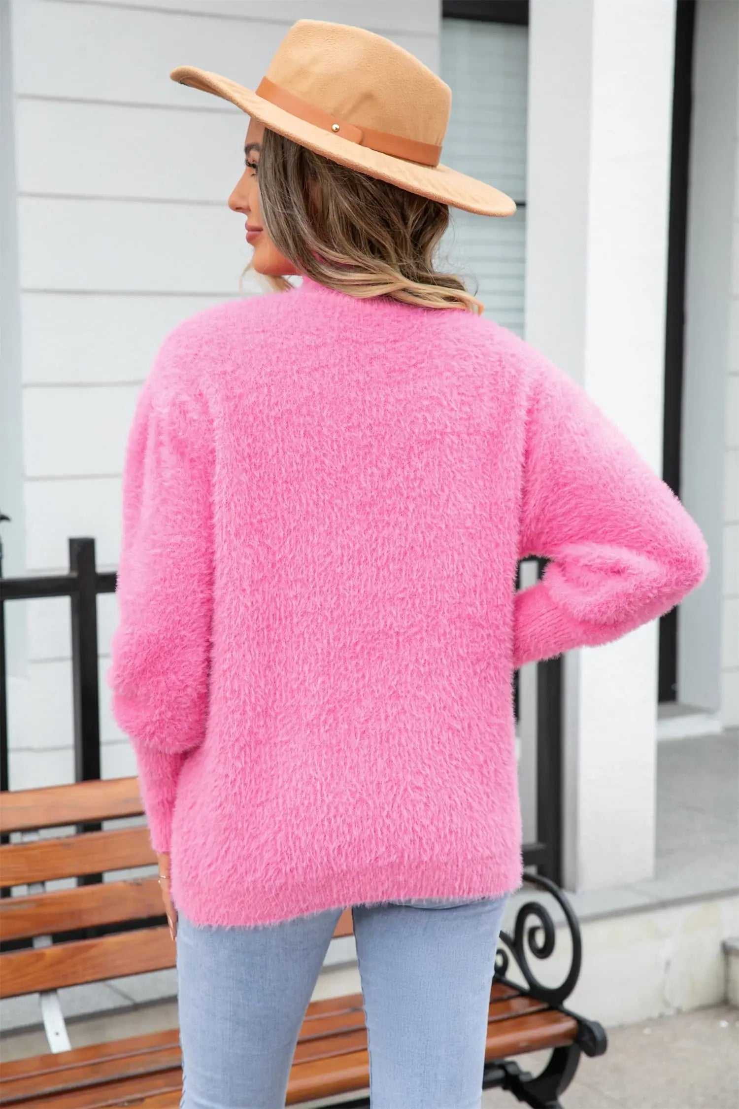 Turtle Neck Long Sleeve Pullover Sweater - Trendsi - Flyclothing LLC