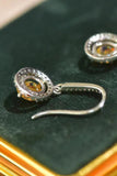 18K Platinum-Plated Moissanite Drop Earrings - Trendsi