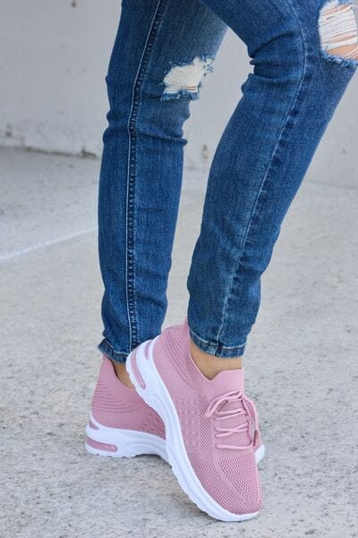 Forever Link Breathable Mesh Lace-up Round Toe Athletic Shoes - Trendsi