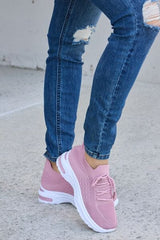 Forever Link Breathable Mesh Lace-up Round Toe Athletic Shoes - Trendsi