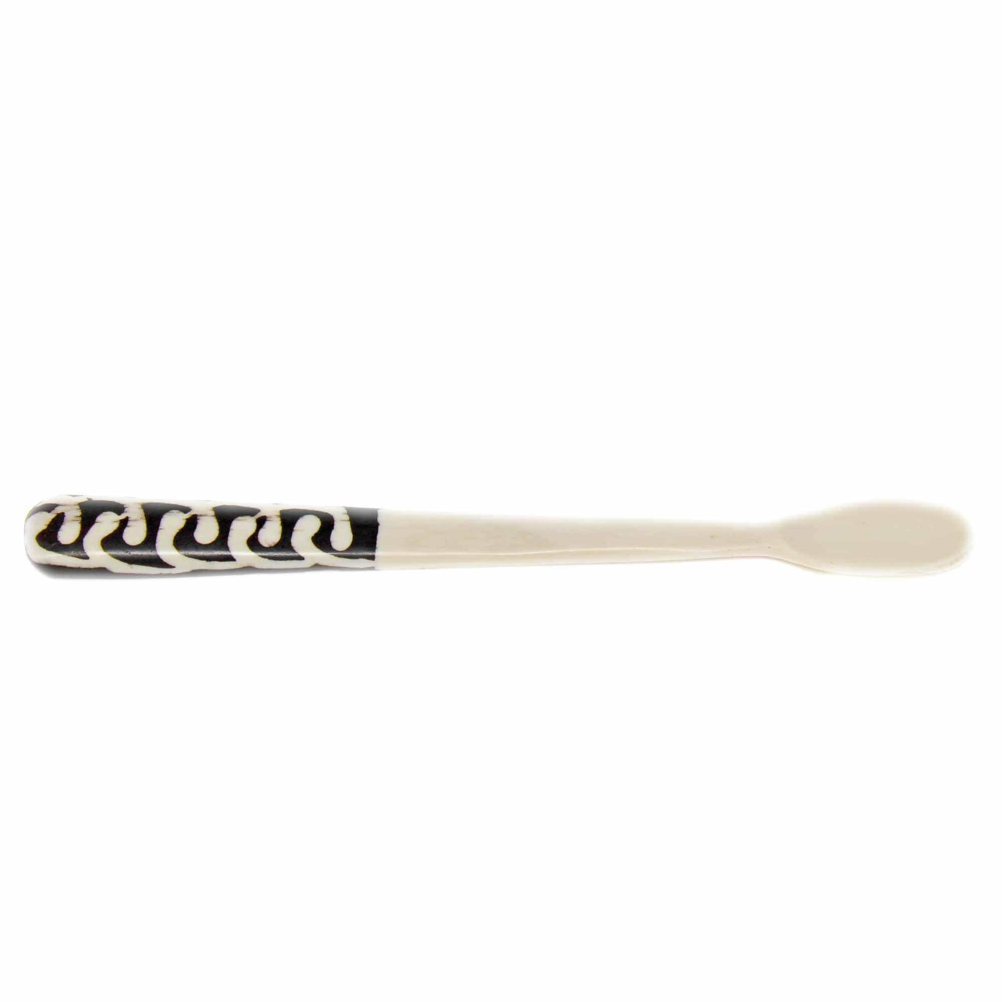 Long Batik Bone Appetizer Spoons, Set of 2 - Jedando