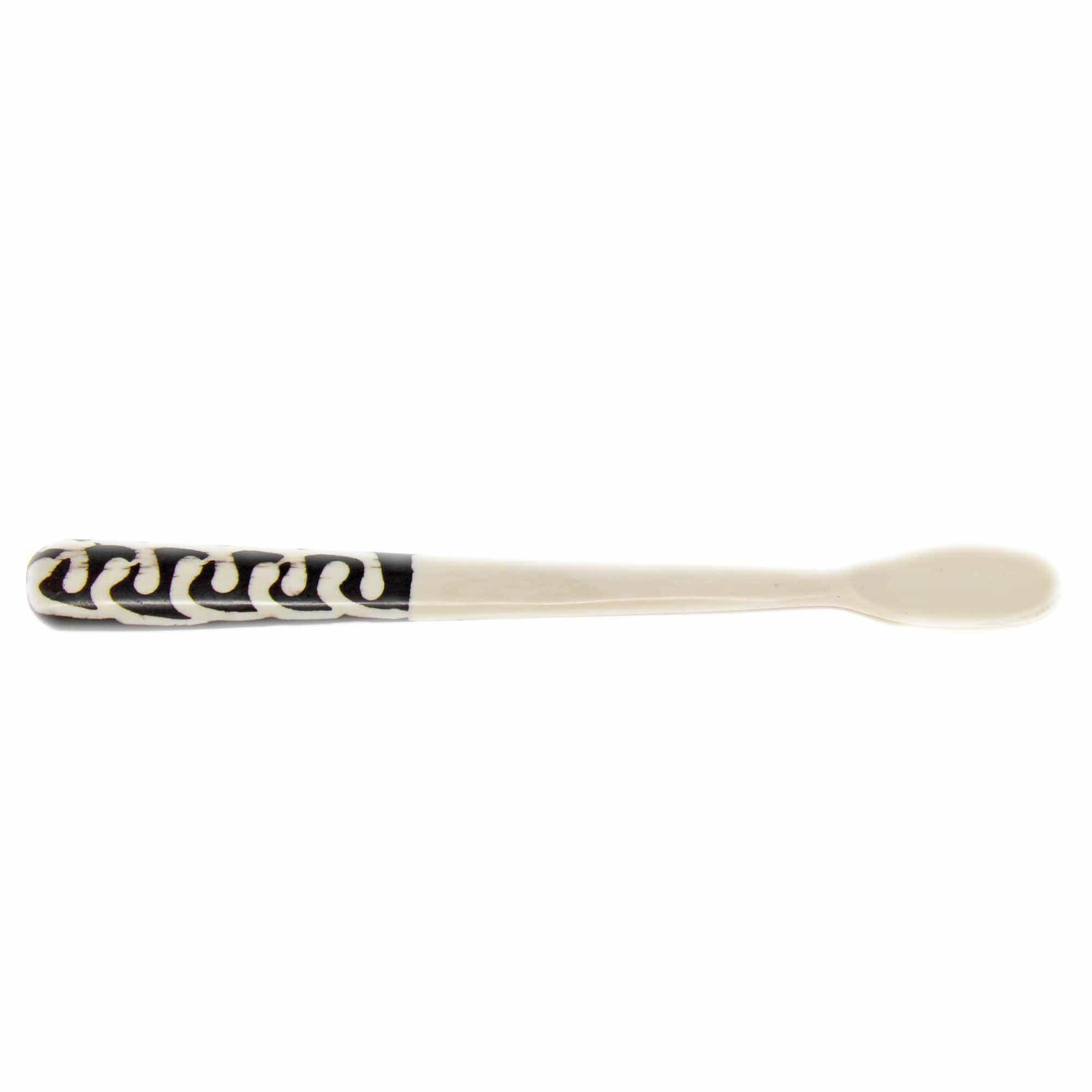 Long Batik Bone Appetizer Spoons, Set of 2 - Flyclothing LLC