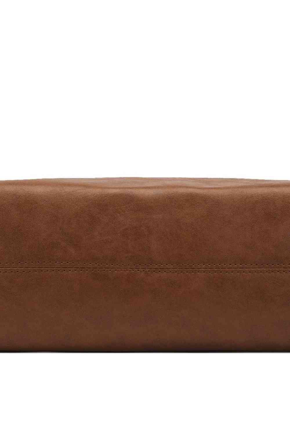 Large PU Leather Crossbody Bag - Trendsi
