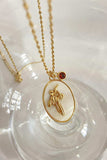 Flower Shell Pendant Copper Necklace - Trendsi - Flyclothing LLC