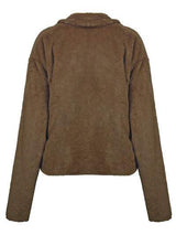 Plush Open Front Dropped Shoulder Jacket - Trendsi - Flyclothing LLC