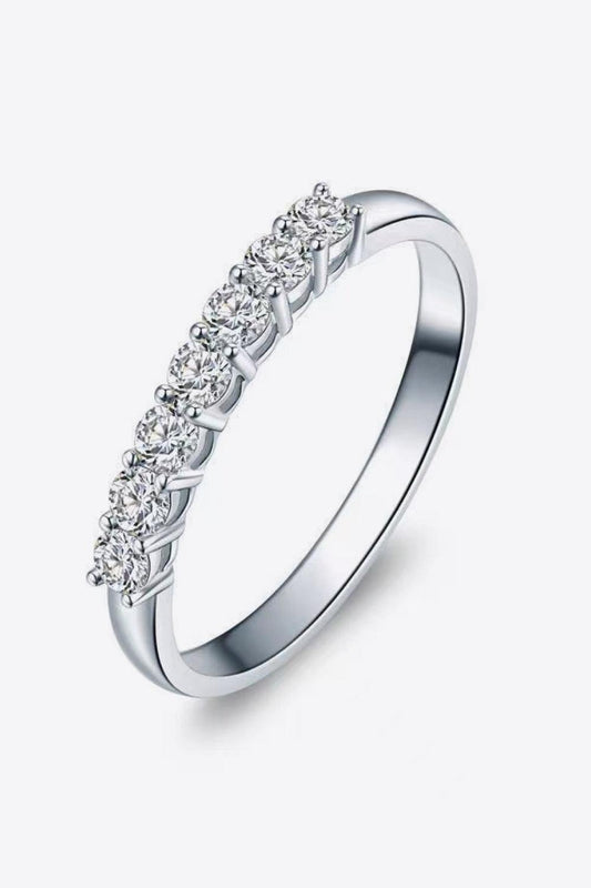 Charming Moissanite 925 Sterling Silver Ring - Trendsi