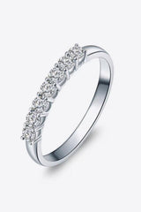 Charming Moissanite 925 Sterling Silver Ring - Trendsi