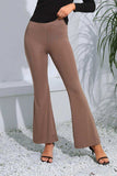 High Waist Long Flare Pants - Trendsi - Flyclothing LLC