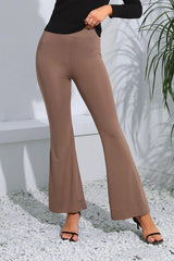 High Waist Long Flare Pants - Trendsi
