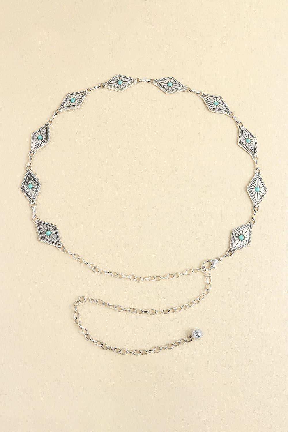 Vintage Turquoise Alloy Belt - Trendsi - Flyclothing LLC