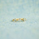925 Sterling Silver Inlaid Zircon Flower Ring - Trendsi