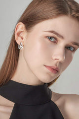 Moissanite 925 Sterling Silver Layered Earrings - Trendsi - Flyclothing LLC