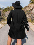 Plus Size Embroidered Long Sleeve Mini Dress - Trendsi - Flyclothing LLC