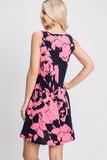 Heimish Full Size Floral V-Neck Tank Dress with Pockets - Trendsi