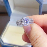 2 Carat Moissanite 925 Sterling Silver Ring - Trendsi
