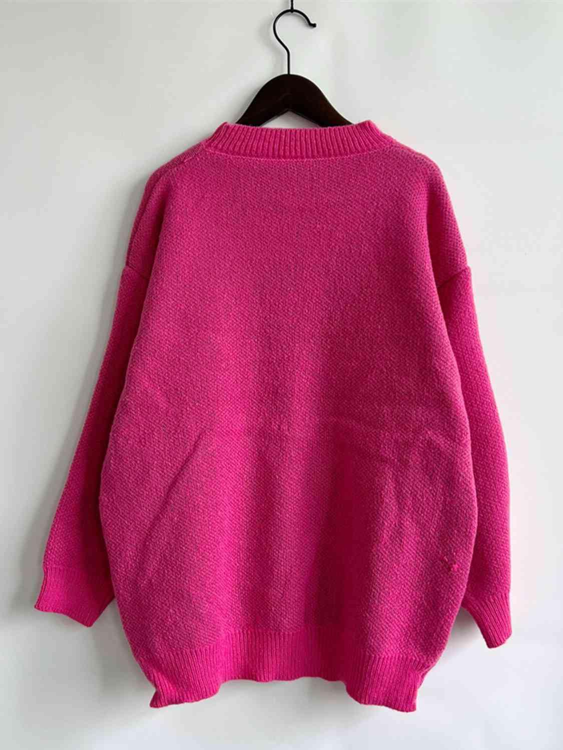 PINKY PROMISE Graphic Sweater - Trendsi