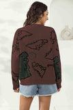 Dinosaur Print Pullover Sweater - Trendsi - Flyclothing LLC