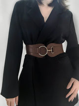 PU Elastic Wide Belt - Trendsi - Flyclothing LLC