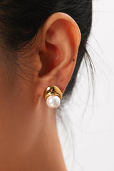 Lovelier Than Ever Pearl Stud Earrings - Flyclothing LLC