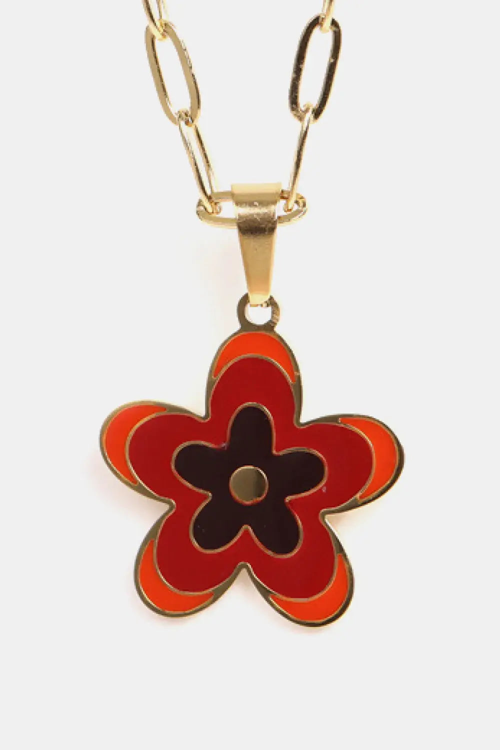 Flower Pendant Stainless Steel Necklace - Trendsi - Flyclothing LLC