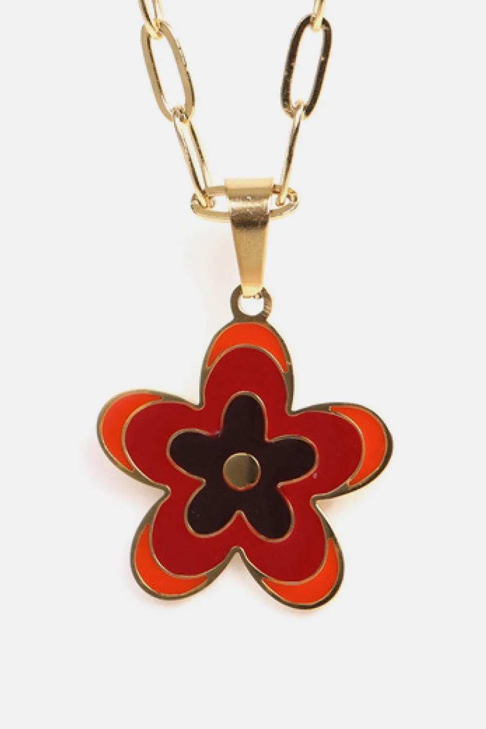 Flower Pendant Stainless Steel Necklace - Trendsi - Flyclothing LLC