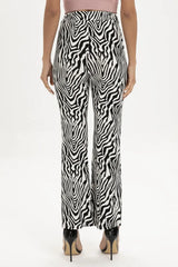 Zebra Print Straight Leg Pants - Trendsi - Flyclothing LLC