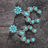 Artificial Turquoise Alloy Dangle Earrings - Trendsi