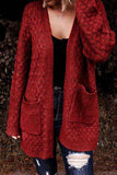 Open Front Dropped Shoulder Cardigan with Pockets - Trendsi - Flyclothing LLC