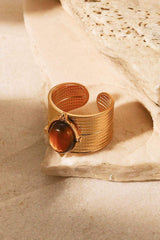 18K Gold-Plated Wide Open Ring - Trendsi - Flyclothing LLC