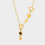 Titanium Steel Geometric Drop Necklace - Trendsi - Flyclothing LLC