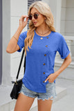 Round Neck Short Sleeve T-Shirt - Trendsi