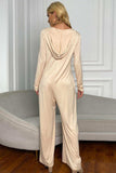 Long Sleeve V-Neck Jumpsuit with Pockets - Trendsi - Flyclothing LLC