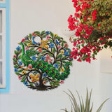Peacock in Tree Haitian Metal Drum Wall Art - Haitian Artisans - Flyclothing LLC