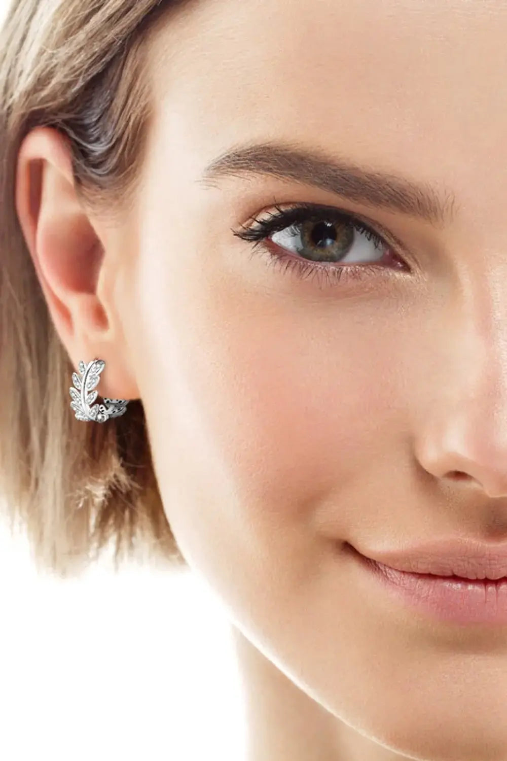 Moissanite Leaf 925 Sterling Silver Earrings - Trendsi - Flyclothing LLC