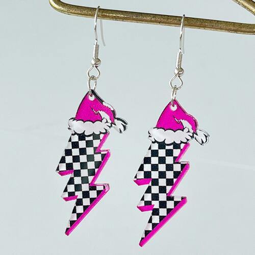 Geometric Shape Acrylic Dangle Earrings - Trendsi