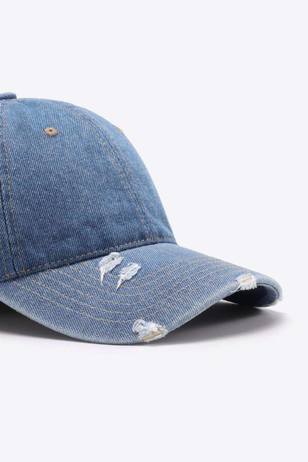Distressed Adjustable Baseball Cap - Trendsi - Flyclothing LLC