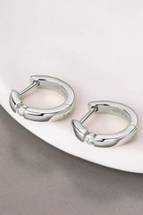 Moissanite 925 Sterling Silver Huggie Earrings - Trendsi - Flyclothing LLC