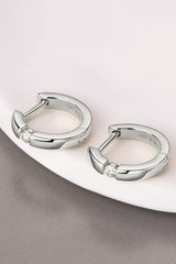 Moissanite 925 Sterling Silver Huggie Earrings - Trendsi