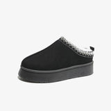 Faux Fur Center-Seam Slippers - Trendsi