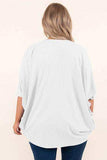 Plus Size Ribbed Cocoon Cover Up - Trendsi - Flyclothing LLC