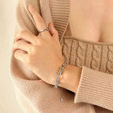 Chunky Chain Titanium Steel Bracelet - Trendsi - Flyclothing LLC