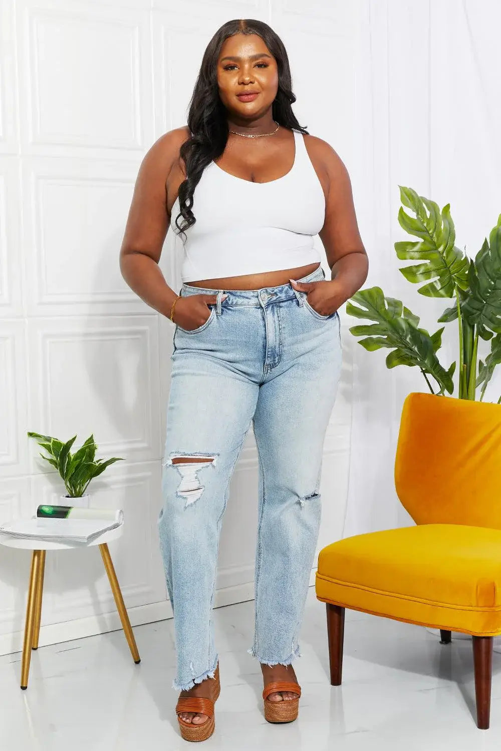 Vervet by Flying Monkey Full Size Allie 90's Dad Jean - Trendsi - Flyclothing LLC